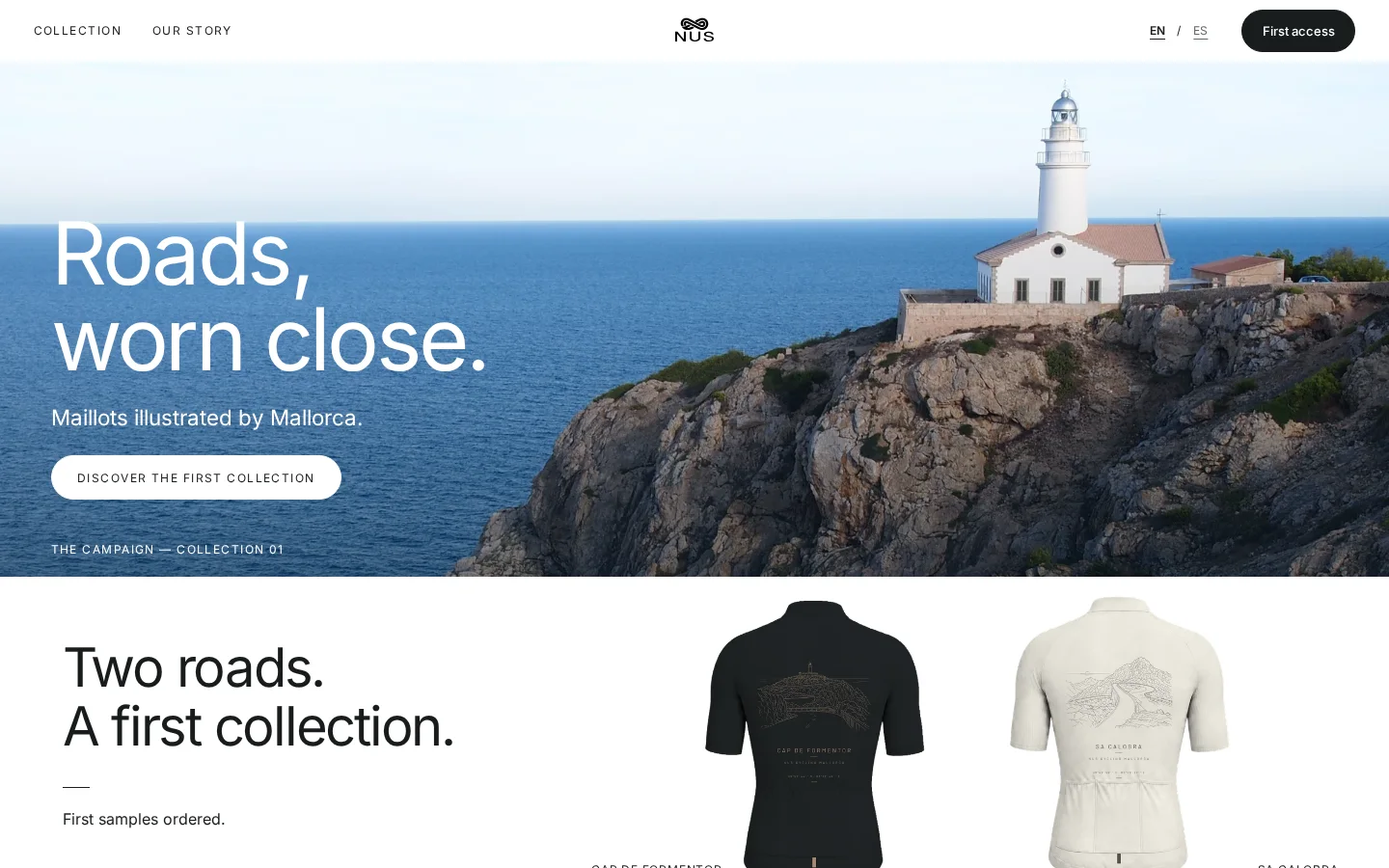NUS Cycling Mallorca website and its cycling jersey collection